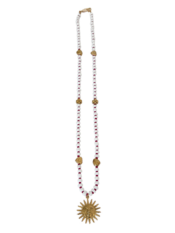 White Seed Beads With Sun | Queen Magpie
