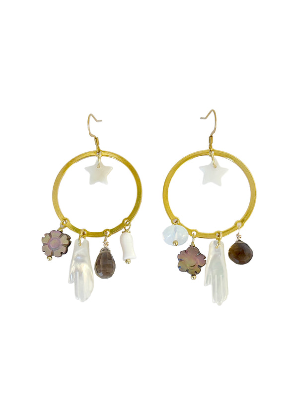 Dingly and Dangly Earrings with Assorted Charms | Queen Magpie