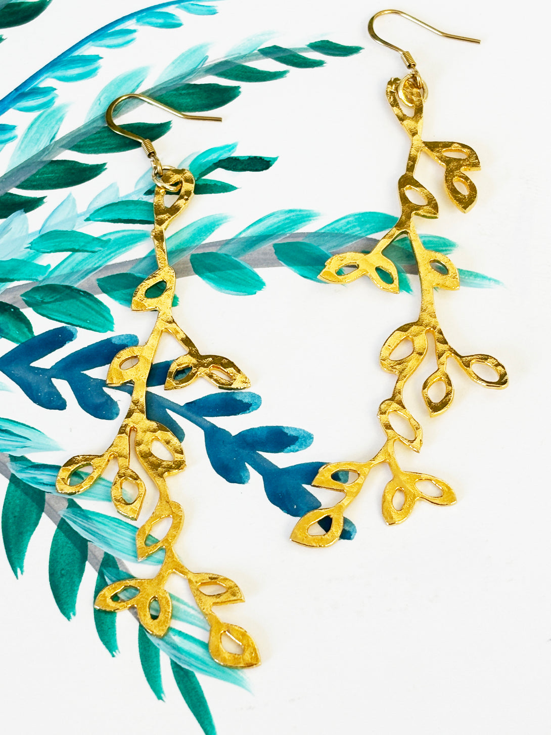 Stem and Leaf Earrings | Queen Magpie.