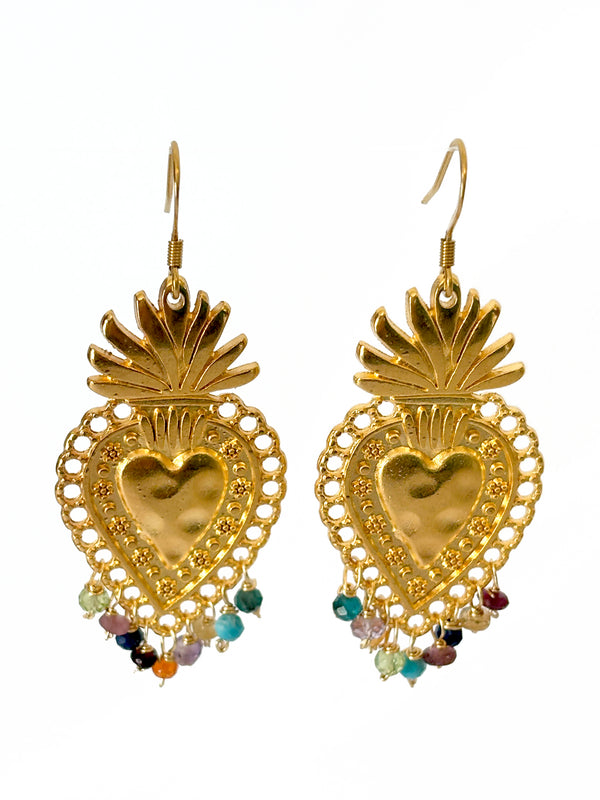 Flaming Heart Earrings