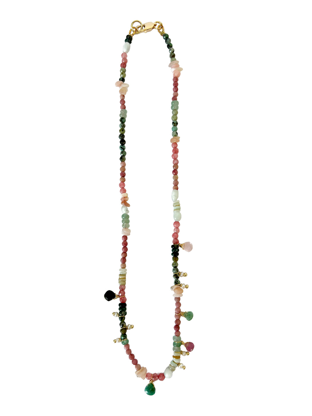 Watermelon Short Beaded Necklace | Queen Magpie