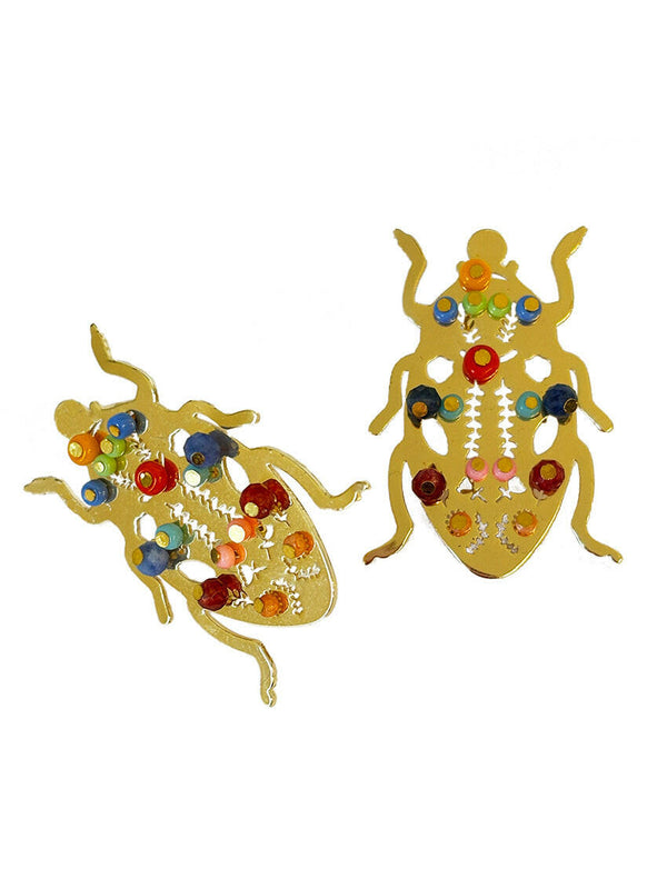 Happy Beetles Earrings | Queen Magpie.