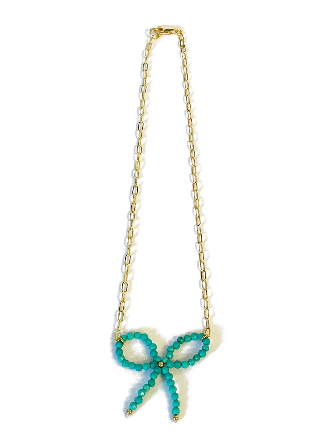 Turquoise Bow Necklace | Queen Magpie.